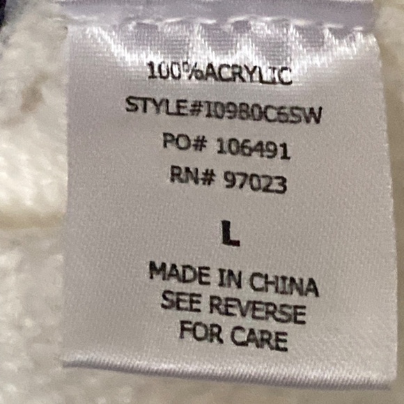 "I Miss Summer" Sweater sz L red, white, blue - Picture 3 of 7